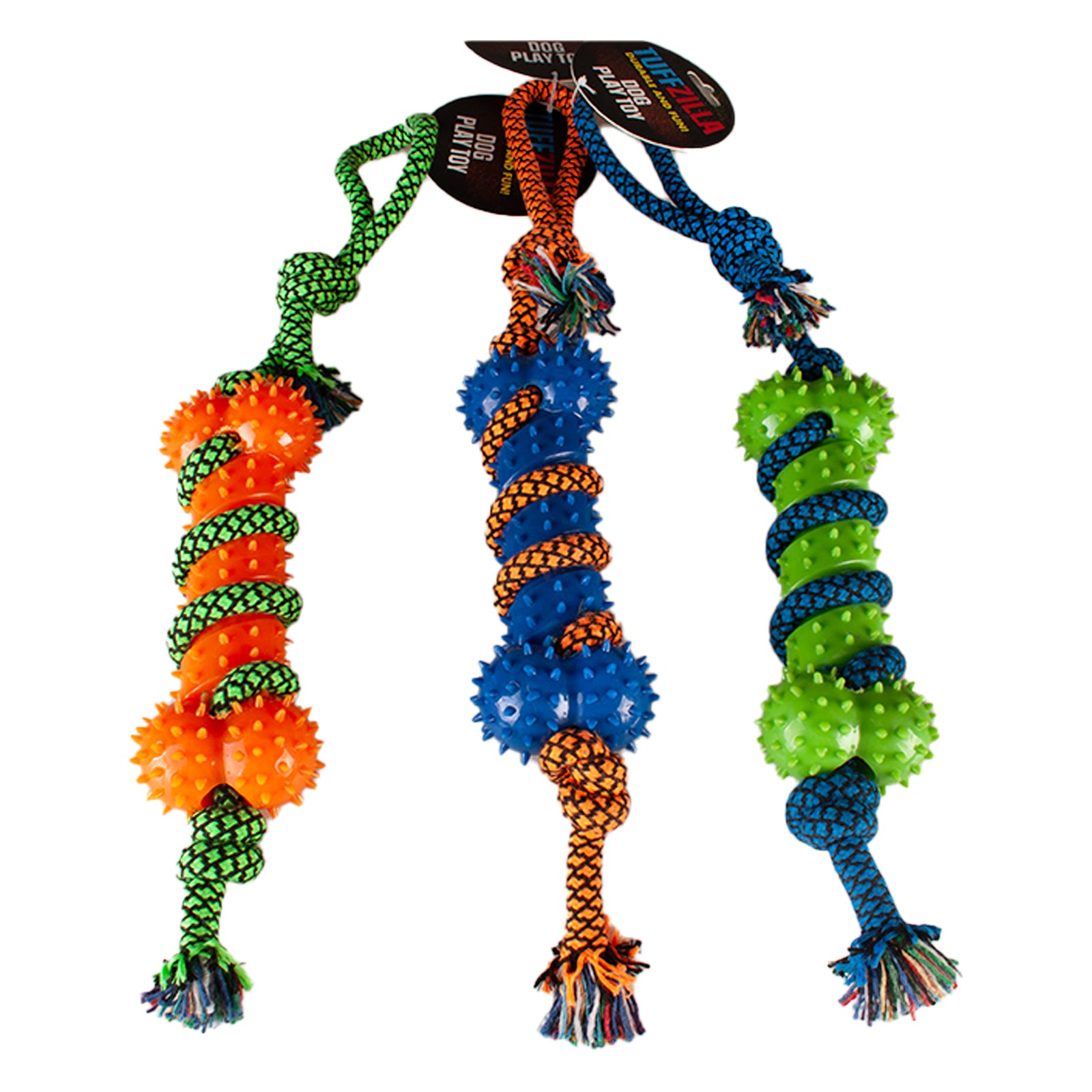 Tuffzilla Dental Dog Rope Toy - Assorted Colour - Image 2